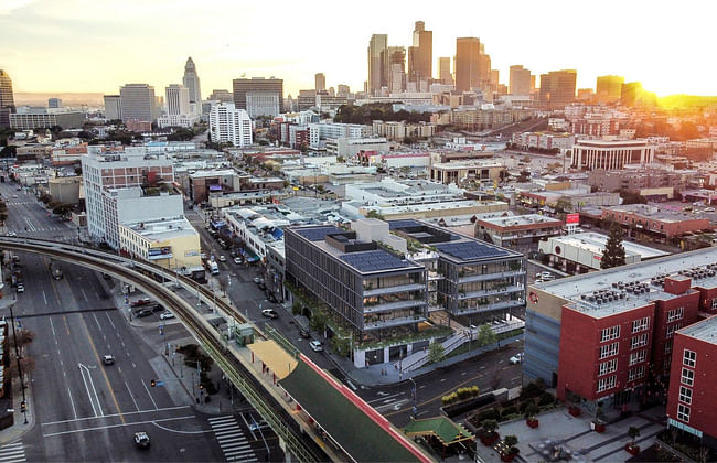 Rendering of the completed 843 N Spring Street development. Image: LEVER Architecture