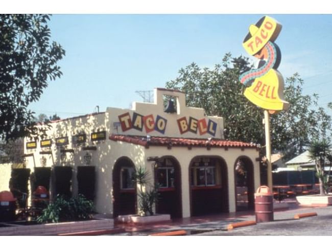 The original Taco Bell restaurant in Downey, California. Image via the Downey Patriot.