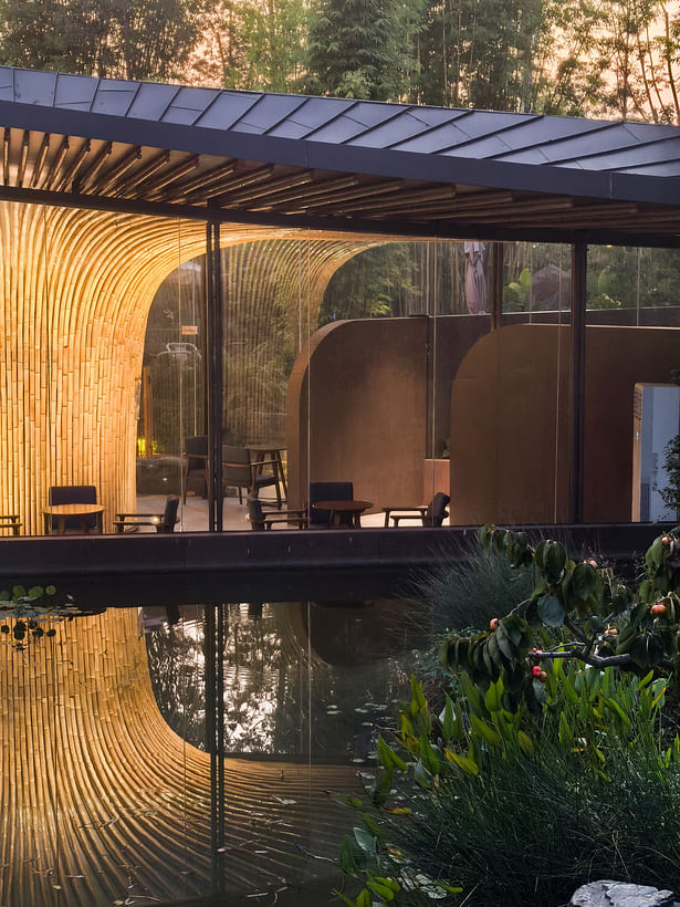 Hyperbolic Roof and Raw Bamboo ©Archermit