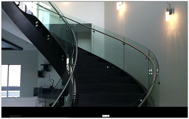 Custom Curved glass balustrade