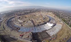 Drone footage shows the latest construction status of the Foster-designed Apple campus