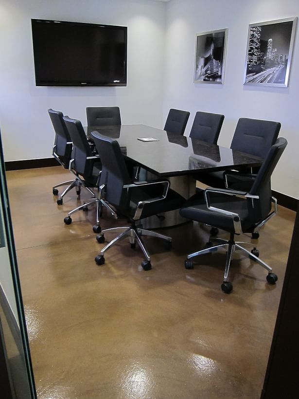 Custom Steel and Stone conference table