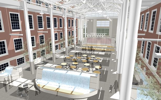 The Forum at Queens Borough Hall Interior Perspective Cafe