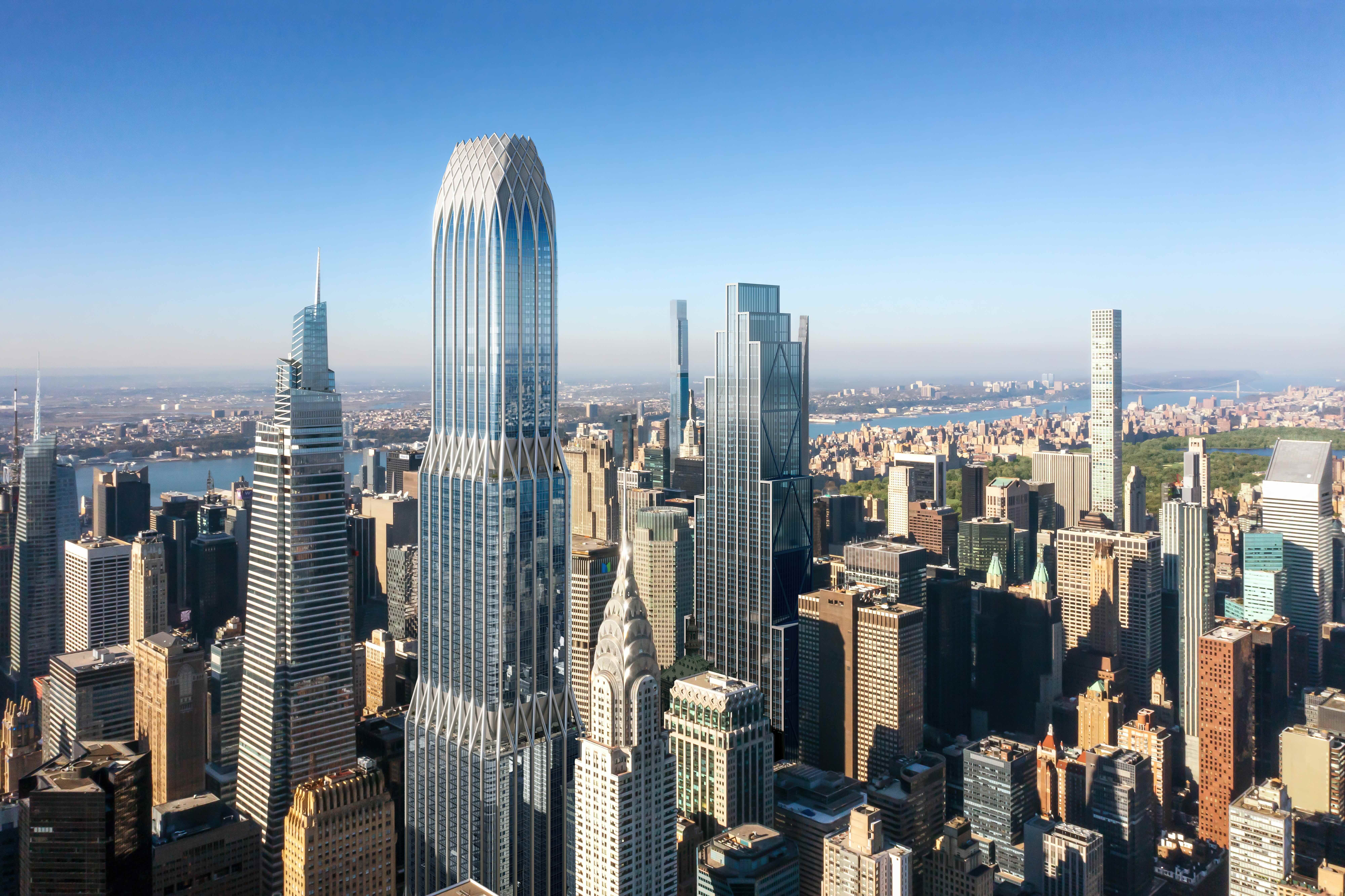 Permits filed for SOM's supertall Manhattan skyscraper with steel lattice structure