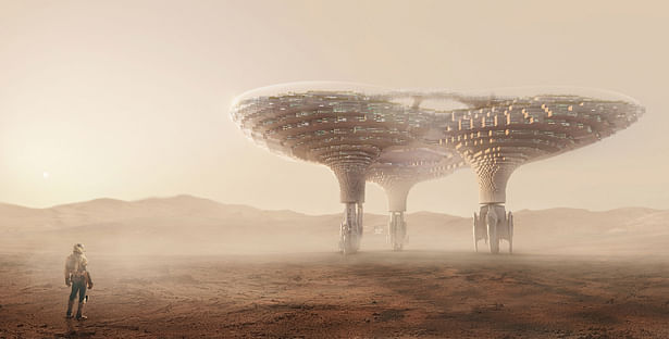 Crystal Space City & the Mars ©CAA architects