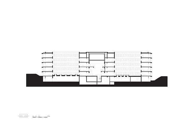 Institut des Sciences Moléculaires d’Orsay (ISMO) by KAAN Architecten, located in Orsay, FR. Drawing: KAAN Architecten.