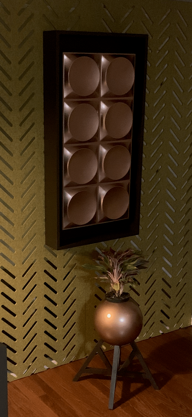  Metallic Rose gold wall panel with matching Planter stand #3 available in any color