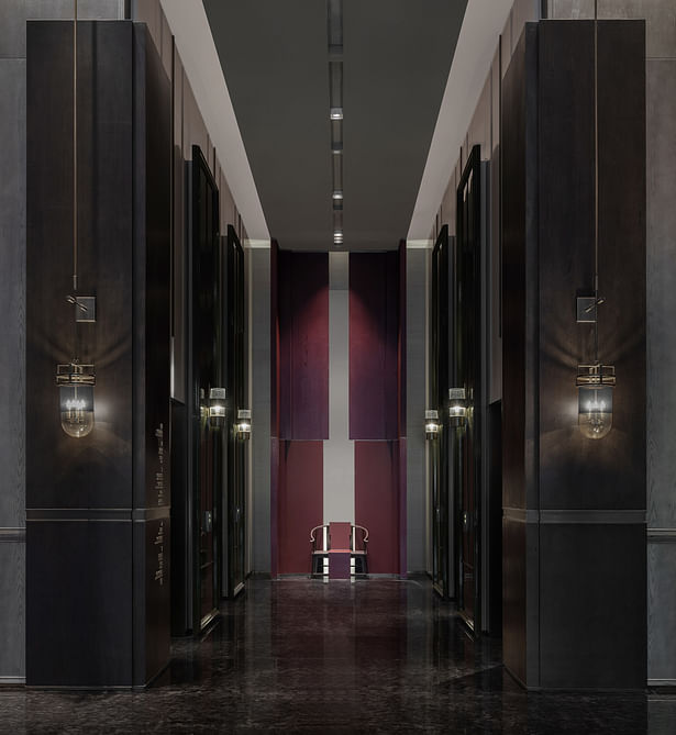 Guest room elevator hall (photo by Qiu Xin)