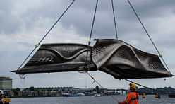 World’s first 3D-printed steel footbridge installed in Amsterdam