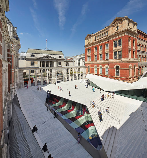 Victoria and Albert Museum Exhibition Road Quarter by AL_A. Photo © Hufton+Crow.