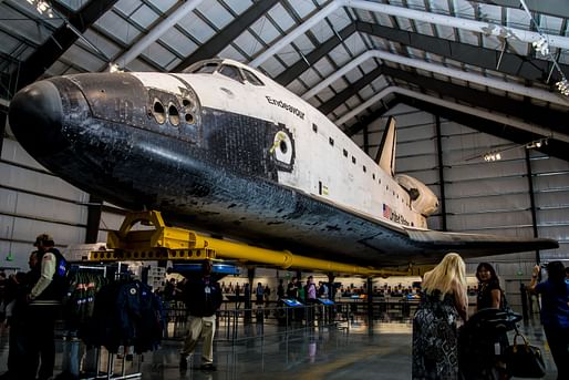 Space Shuttle Endeavour in the Samuel Oschin Pavilion. Image credit: California Science Center