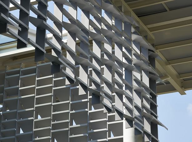 Louvres at the Passion WAve Building maximise natural ventilation while weatherproofing.