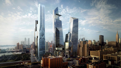 A rendering of the first phase of Hudson Yards on the West Side of Manhattan in New York is shown in this handout photo released to the media on Aug. 23, 2013. (Source: The Related Companies via Bloomberg)