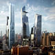 A rendering of the first phase of Hudson Yards on the West Side of Manhattan in New York is shown in this handout photo released to the media on Aug. 23, 2013. (Source: The Related Companies via Bloomberg)