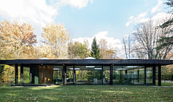 Pavilion inspired by Philip Johnson's Glass House rises in Montréal