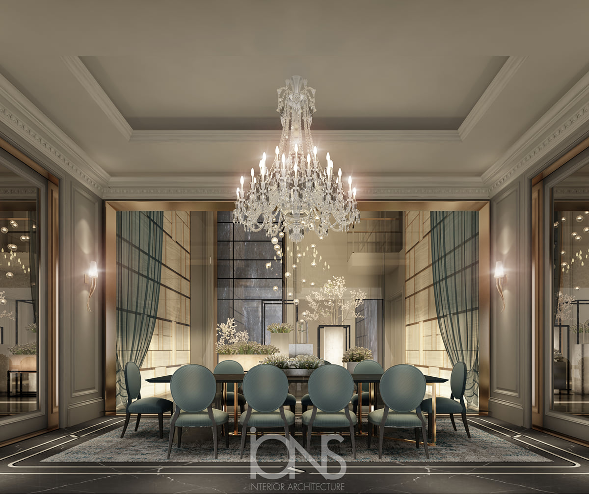Dining Room Design in Parisian Style | IONS DESIGN | Archinect