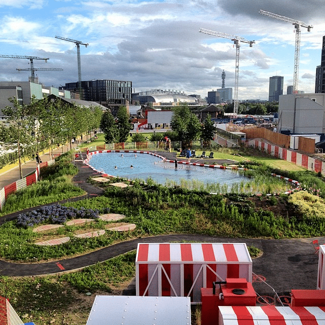 Bathing pond for King's Cross. Image by @theconceptlounge via Instagram.
