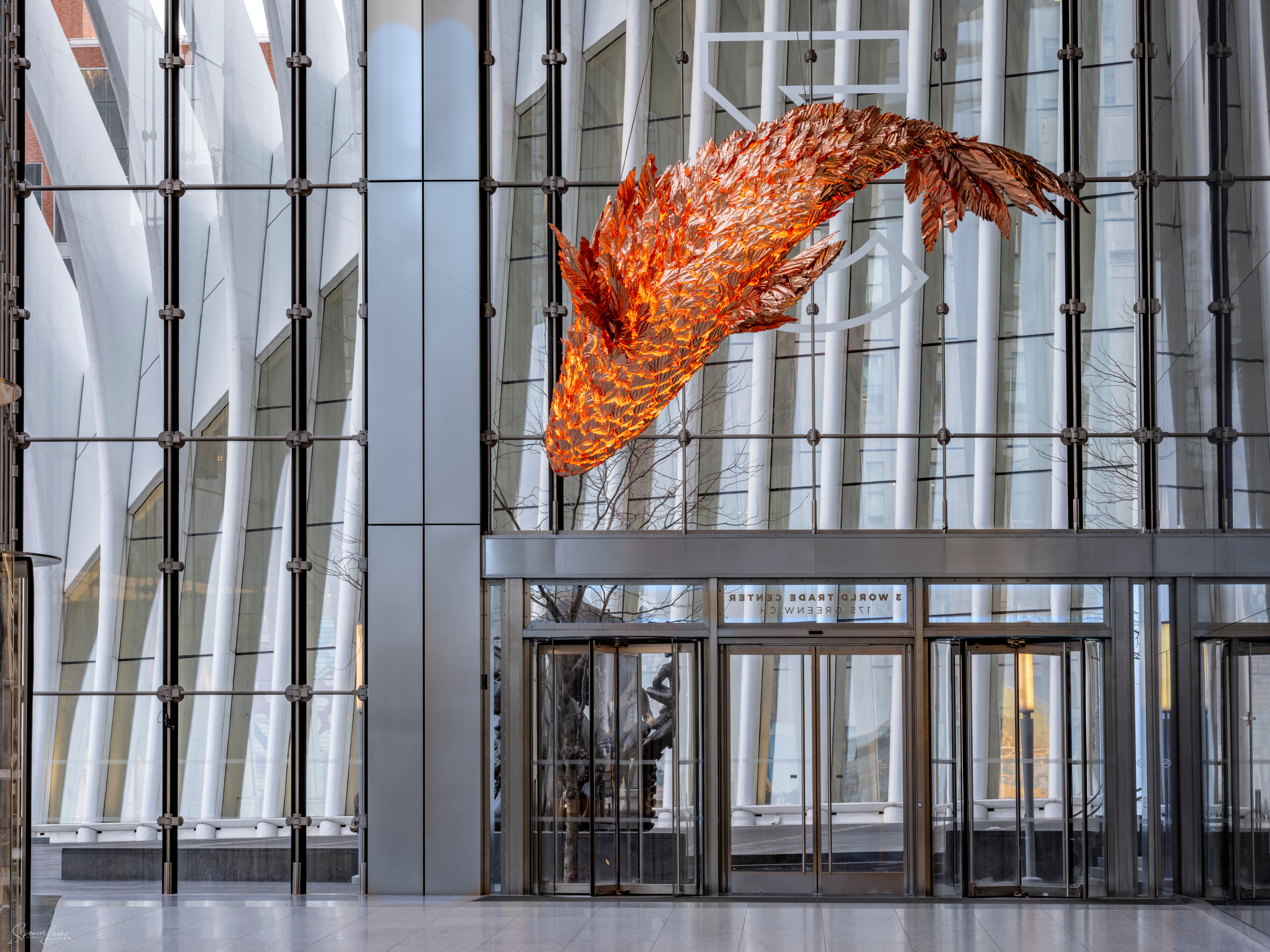 Frank Gehry's fish sculpture debuts inside 3 World Trade Center lobby ...