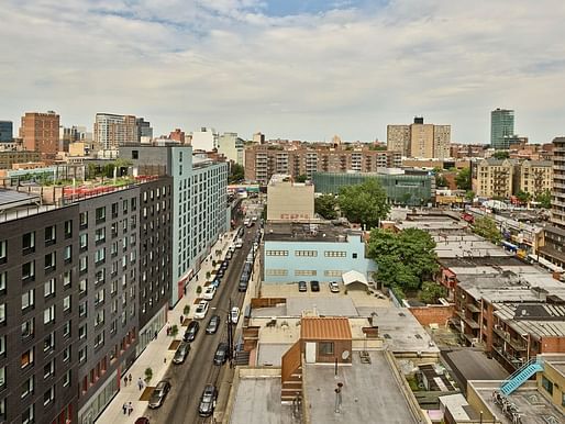 One Flushing affordable housing scheme in New York by Bernheimer Architecture. Photograph by Frank Oudeman. Image via Instagram