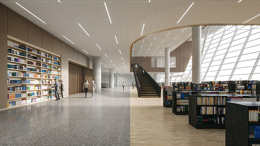 Reading area on floor 3. Image: Schmidt Hammer Lassen Architects.