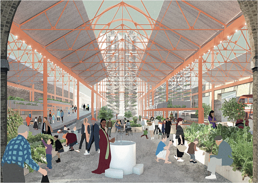 Shown: A rendering for a proposed market hall project in London. Image courtesy of Citizen Magazine.