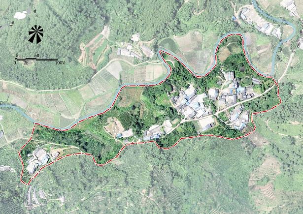 Satellite view of the Nandao site