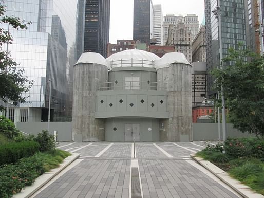 The construction site for the future St. Nicholas Greek Orthodox Church and National Shrine in Manhattan has been sitting idle since December 2017 when the project ran into funding issues. Photo: Ryan Ng/Wikimedia Commons.