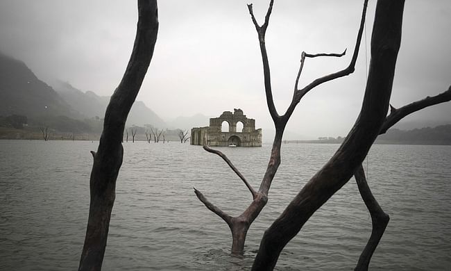 Abandoned because of a plague, this 16th century-era church has resurfaced above a reservoir in the Mexican state of Chiapas. Credit: David von Blohn/AP