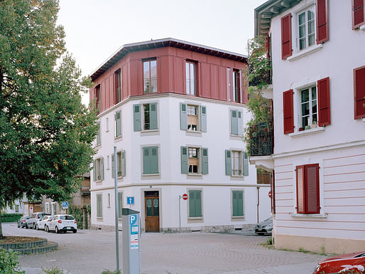 Renovation and elevation of a residential building by Rapin Saiz Architectes. Photo: Joël Tettamanti.