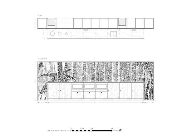 Coffey bench with enlarged cnc milled pattern drawing 