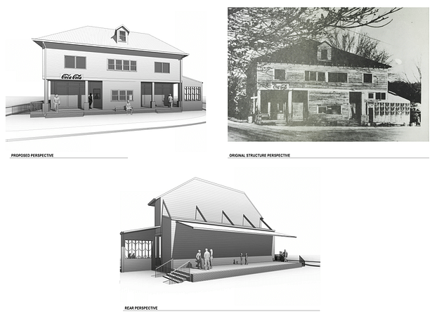 Proposed Facade Views with Original Barn