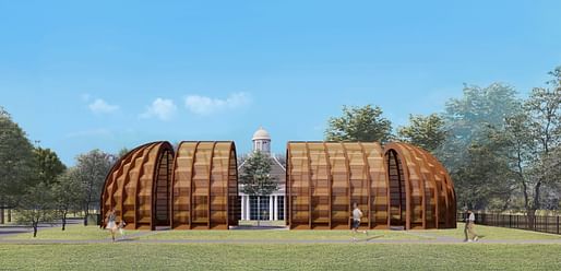 Rendering of the proposed 2025 pavilion. Image credit: Marina Tabassum Architects via Serpentine