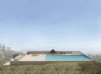 Charlap Hyman & Herrero envision a concrete house topped by a swimming pool