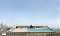 Charlap Hyman & Herrero envision a concrete house topped by a swimming pool