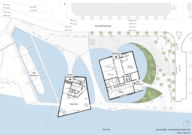 V&A Dundee Site-Ground Floor Plan ©KKAA