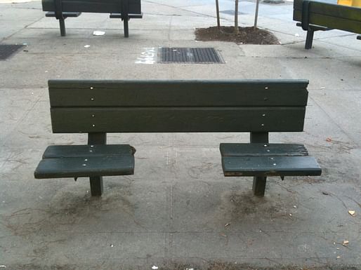 Anti-sleeping bench. Image © Jason Eppink