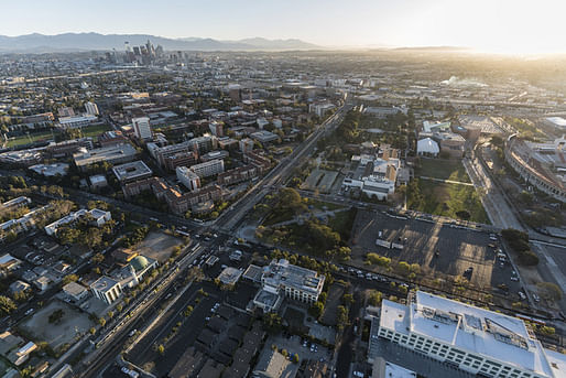 Aerial view of USC's Los Angeles campus. Image: Buro Happold