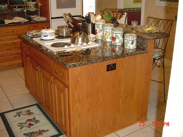 Before-Island with cooktop.