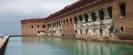 View of Dry Tortugas National Park, where investments to repair historic Fort Jefferson are informed by climate change considerations. Image courtesy of National Park Service / Marcy Rockman.