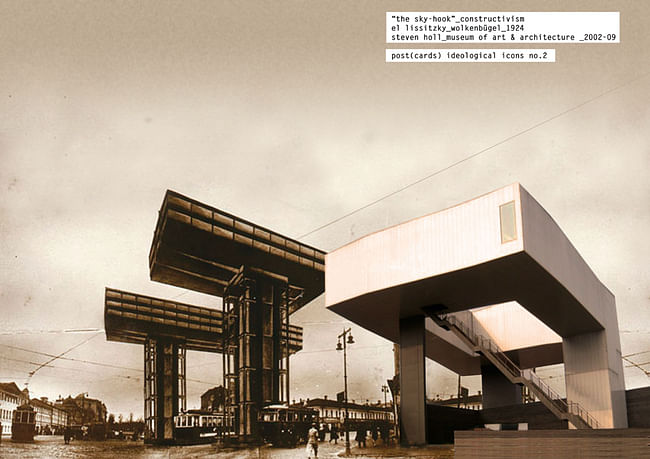 Post(card) Ideological Icon #2, Constructivism, El Lissitzky 1924_ Steven Holl, 2002-09