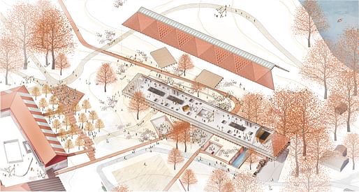 Haptic Architects and Sweco Norge for Museum at Domkirkeodden, Hamar, Norway.