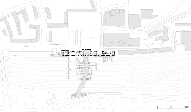 Salzburg Central Station, passage level diagram. Image: kadawittfeldarchitektur.