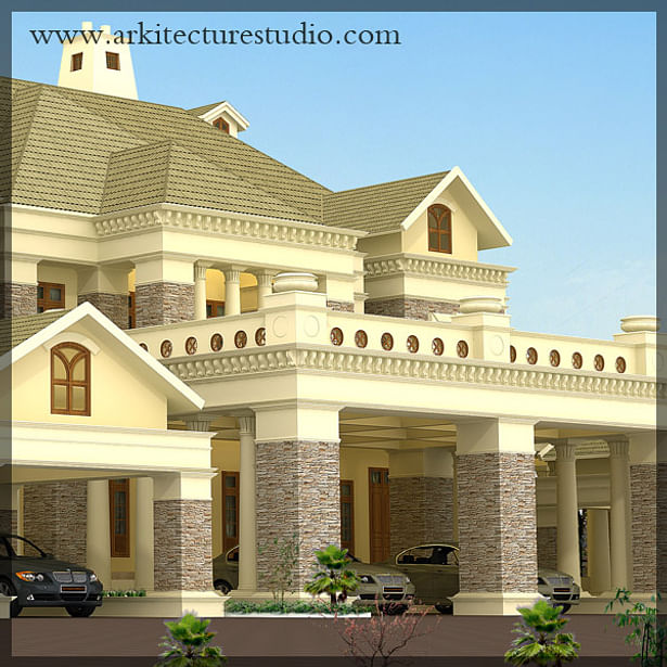 colonial style luxury kerala home design