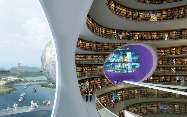 Visualization, library © MVRDV