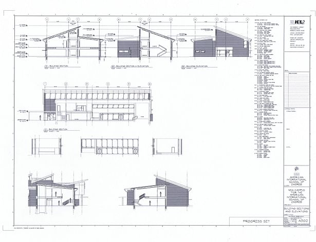 Exterior Elevations, Sections and Interior Elevations