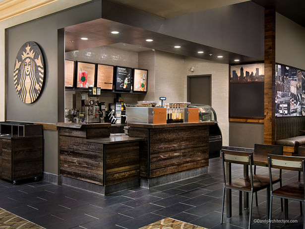 Westin Indianapolis Starbucks, Interior Photography ©DandyArchitecture / Josh Humble