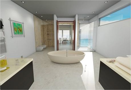 interior rendering bath