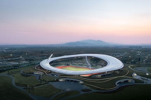 Sport Winner: Quzhou Stadium by MAD Architects in China. Image © CreatAR Images.