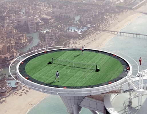 The World's Tallest Tennis Court