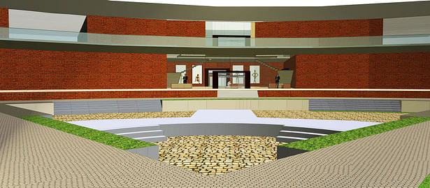 Exterior courtyard for Rampwalk which also serves as an exterior gallery/ exhibition space